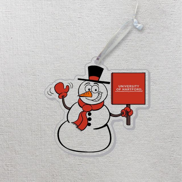 University of Hartford Snowman Ornament