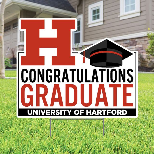 University of Hartford Grad 22 x 19 Lawn Sign