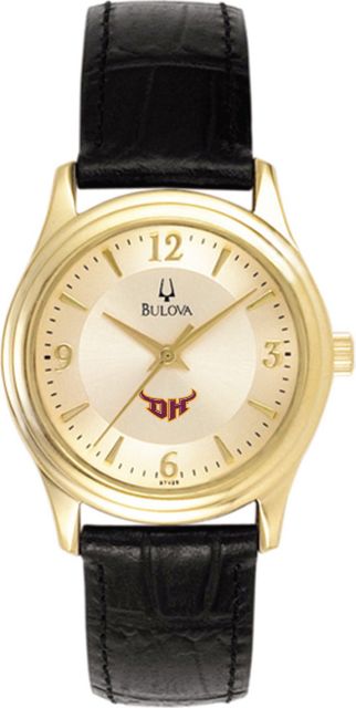 Bulova Ladies' Gold and Leather Watch - ONLINE ONLY