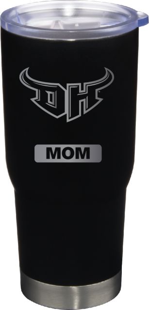 22 oz Matte Black Stainless Steel Tumbler Mom