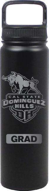 24 oz Matte Black Stainless Steel Water Bottle Grad