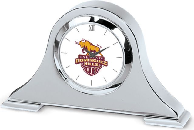 CSI Silver Napoleon Desk Clock With Colored Medallion - ONLINE ONLY
