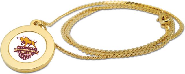 CSI Gold Pendant Necklace With Colored Medallian - ONLINE ONLY