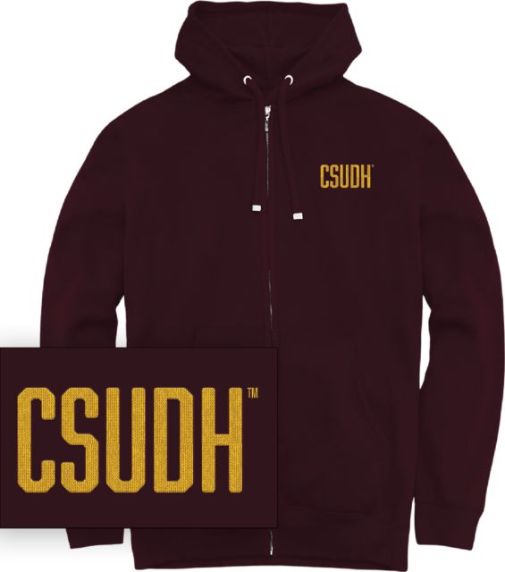California State University at Dominguez Hills Chainstitch Full Zip Hooded Sweatshirt