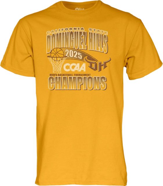 California State University at Dominguez Hills Men's Basketball 2025 CCAA Tournament Champions Short Sleeve T-Shirt