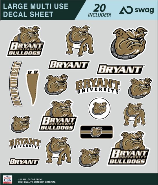 Bryant University Large Sticker Sheet