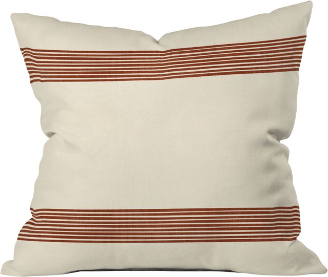Band in Rust by Becky Bailey Indoor Throw Pillow 18" x 18"