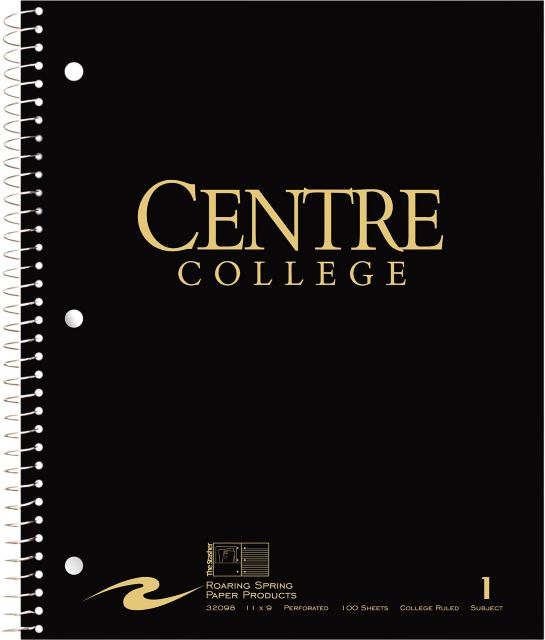 Centre College 100 Sheet Notebook