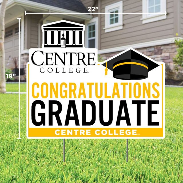 Centre College Grad Lawn Sign