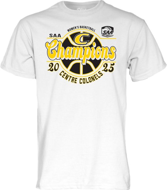 Centre College Women's Basketball 2025 SAA Tournament Champions Short Sleeve T-Shirt
