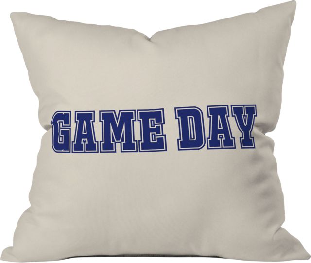 Gameday White and Navy 2 by Deny Designs Indoor Throw Pillow 18" x 18"