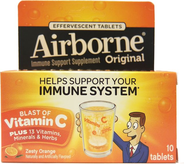 Airborne Immune Support Zesty Orange 10ct Tablets