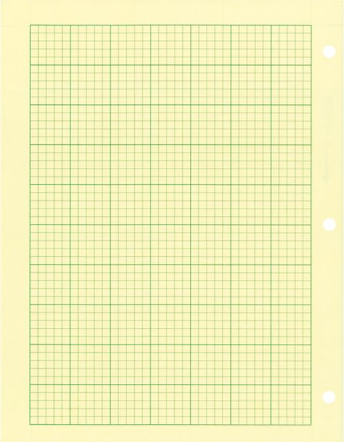 National® Computation Pad, 5 x 5 Quad Ruling, Plain, 11'' x 8 1/2'', 100 Sheets