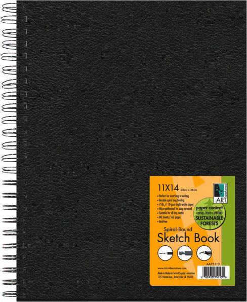 SKETCHBK WIRE PERF 11X14