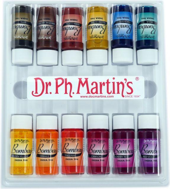 Bombay India Ink .5 oz 12-Color Set #2