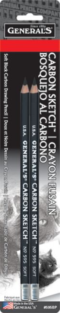CARBON SKETCH PENCIL 2-PACK WITH SHARPENER
