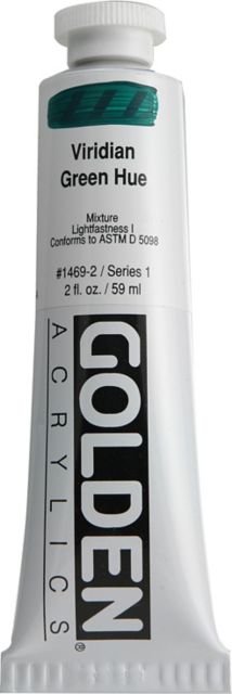 Heavy Body Acrylic Historical Viridian Green Hue 2 oz