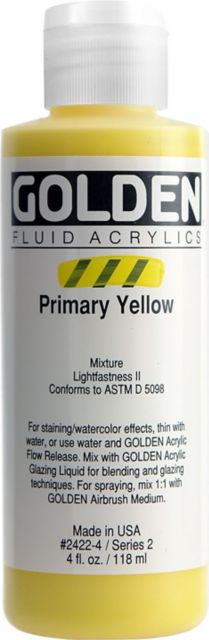 Fluid Acrylic Primary Yellow 4 oz