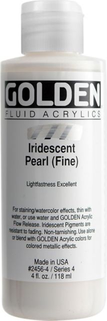 Fluid Acrylic Iridescent Pearl Fine 4 oz
