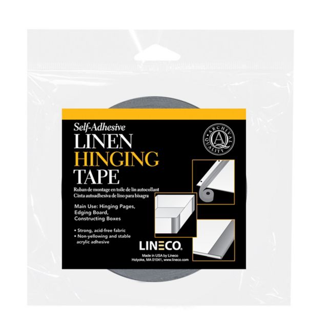 SELF ADHESIVE LINEN TAPE BLACK 1 1/4X35 FOOT