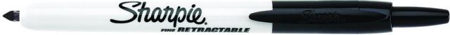SHARPIE RETRACT FN BLK U (12)