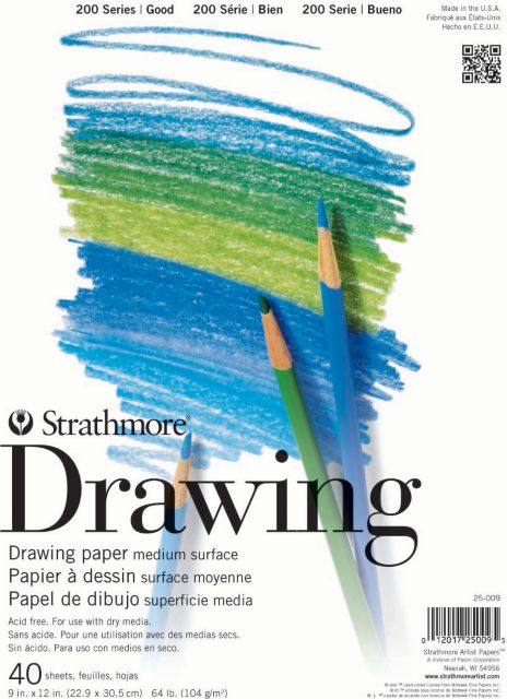 Strathmore Colored Pencil Spiral Paper Pad 9X12-30 Sheets -62477900 :  Office Products 