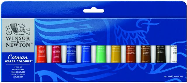 Cotman Watercolor Set Of 12 Colors In 8Ml Tube