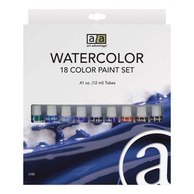 Art Advantage 12-milliliter Watercolor Paint 18-Color Set