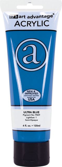 Art Advantage Ultramarine Blue 4-ounce (120 ml) Acrylic Paint Tube