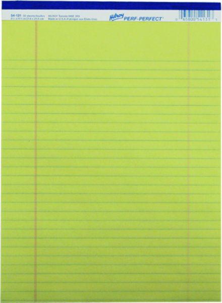 BLOC DE FEUILLES PERF-PERFECT JAUNE CANARI 21,6&nbsp;cm&nbsp;x 27,9&nbsp;cm