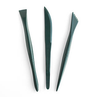 Clay Modelling Tools Set: Plastic - 3pc Clay Modelling Tools Set: Plastic - 3pc