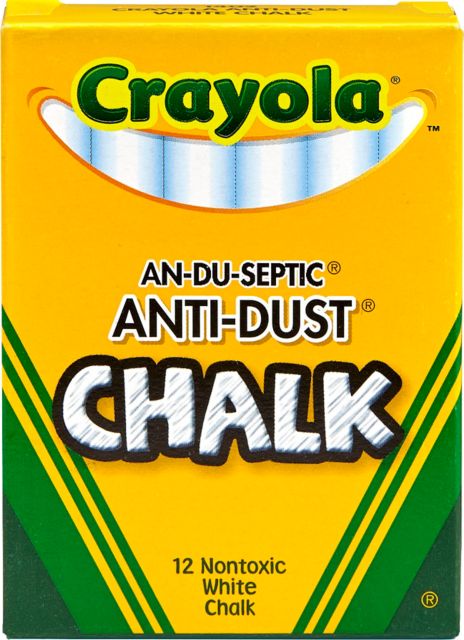 LOW DUST WHITE CHALK 12 STICKS