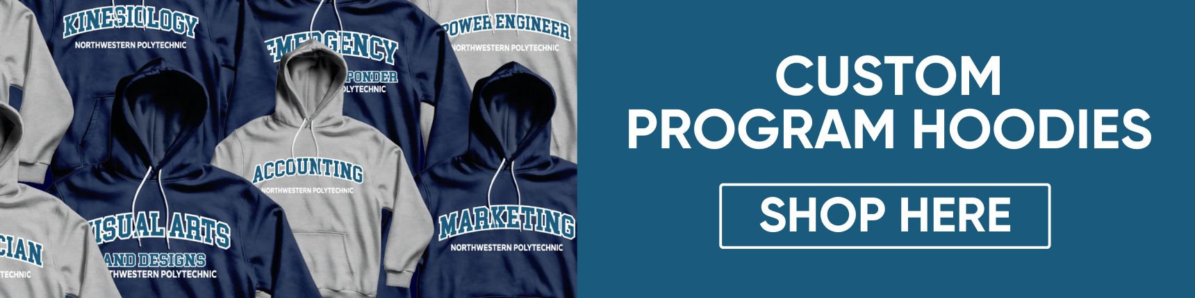 Custom Program Hoodies. Shop Now. 