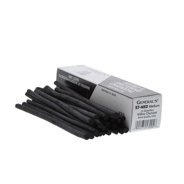CHARCOAL MEDIUM WILLOW 25/BOX