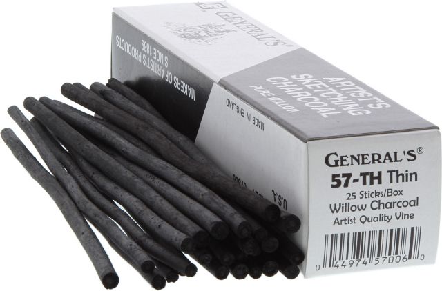 CHARCOAL THIN WILLOW 25/BOX