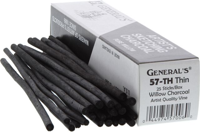 Holbein Willow Charcoal- Box of 25 Soft Sticks