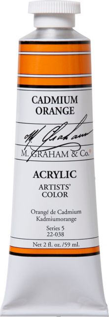 M. Graham Cadmium Orange 2-fluid ounce (60 ml) Artists Acrylic