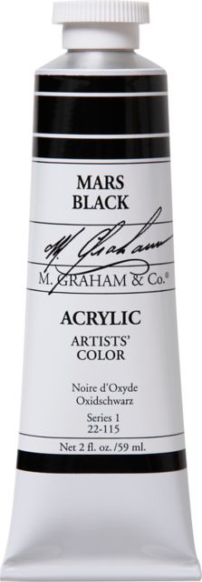 M. Graham Mars Black 2-fluid ounce (60 ml) Artists Acrylic