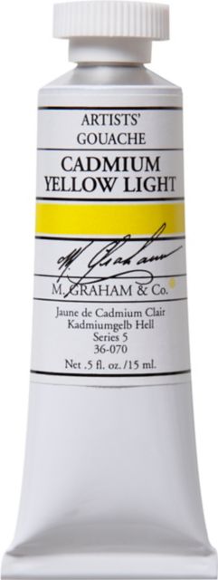 M. Graham Cadmium Yellow Light 0.5 oz (15 ml) Artists Gouache
