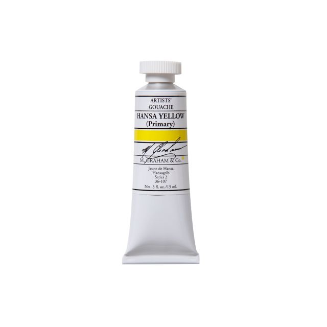 M. Graham Hansa Yellow (Primary) 0.5-ounces (15 ml) Artists Gouache