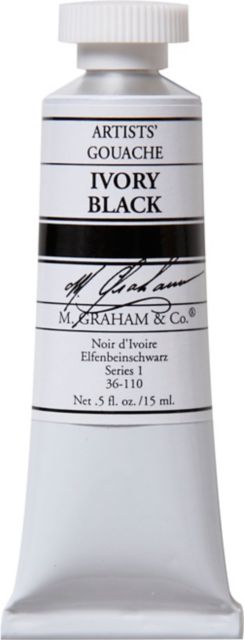 M. Graham Ivory Black 0.5-ounce (15 ml) Artists Gouache