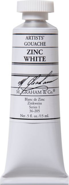 M. Graham Zinc White 0.5-ounce (15 ml) Artists Gouache