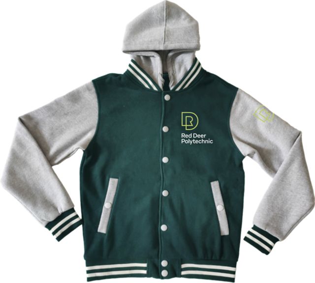 Red Deer Polytechnic Hooded Varsity Jacket