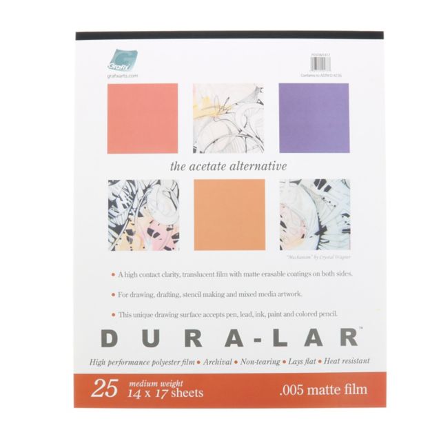 DURALAR MATTE .005IN THICK 14X17 25/SHEETS