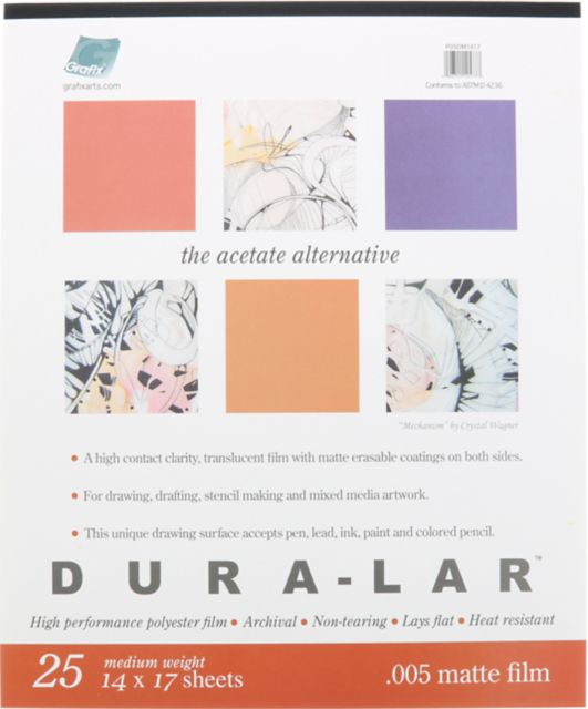 DURALAR MATTE .005IN THICK 14X17 25/SHEETS