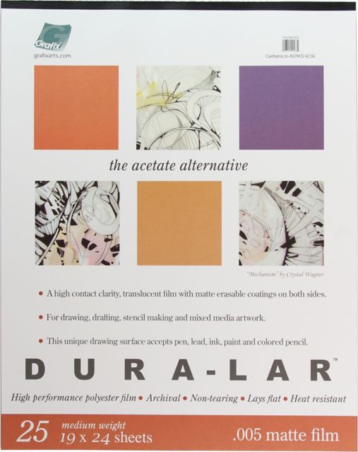 Dura-Lar Matte Pads .005 19X24 25/Sheets