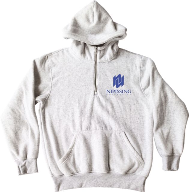 Nipissing University Scuba Neck 1/4 Zip Hooded Sweatshirt
