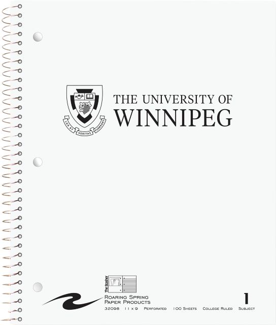 University of Winnipeg 1 Subject 100 Sheet Notebook