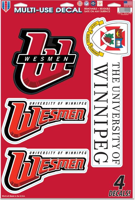 University of Winnipeg Wesmen 11x17 Decal