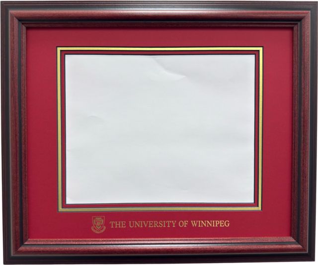 The University of Winnipeg 8.5 x 11 Mahogany Diploma Frame
